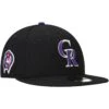 Men's Colorado Rockies New Era Black 9/11 Memorial Side Patch 59FIFTY Fitted Hat