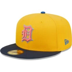 Men's Detroit Tigers New Era Gold/Azure Tiger Stadium Undervisor 59FIFTY Fitted Hat -NEW ERA Sales Store azure detroit tigers tiger stadium undervisor 59fifty fitted hat pi4693000 altimages ff 4693948 3fb84514e3bca32c3f79alt3 full
