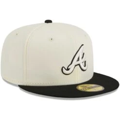 Men's Atlanta Braves New Era Stone/Black Chrome 59FIFTY Fitted Hat -NEW ERA Sales Store black atlanta braves chrome 59fifty fitted hat ss5 p 200013203pv 3u mbrdi1heuk8qccrj1cgzv wrtuf6p8ne8vyma36mgb