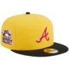 Men's Atlanta Braves New Era Yellow/Black Grilled 59FIFTY Fitted Hat
