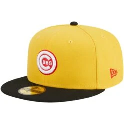 Men's Chicago Cubs New Era Yellow/Black Grilled 59FIFTY Fitted Hat -NEW ERA Sales Store black chicago cubs grilled 59fifty fitted hat ss5 p 200006663pv 3u iu9mq4wh0keblb5d2vvrv wrzbl62oguxveqtxjagj