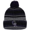 Men's Colorado Rockies '47 Gray/Black Rexford Cuffed Knit Hat With Pom