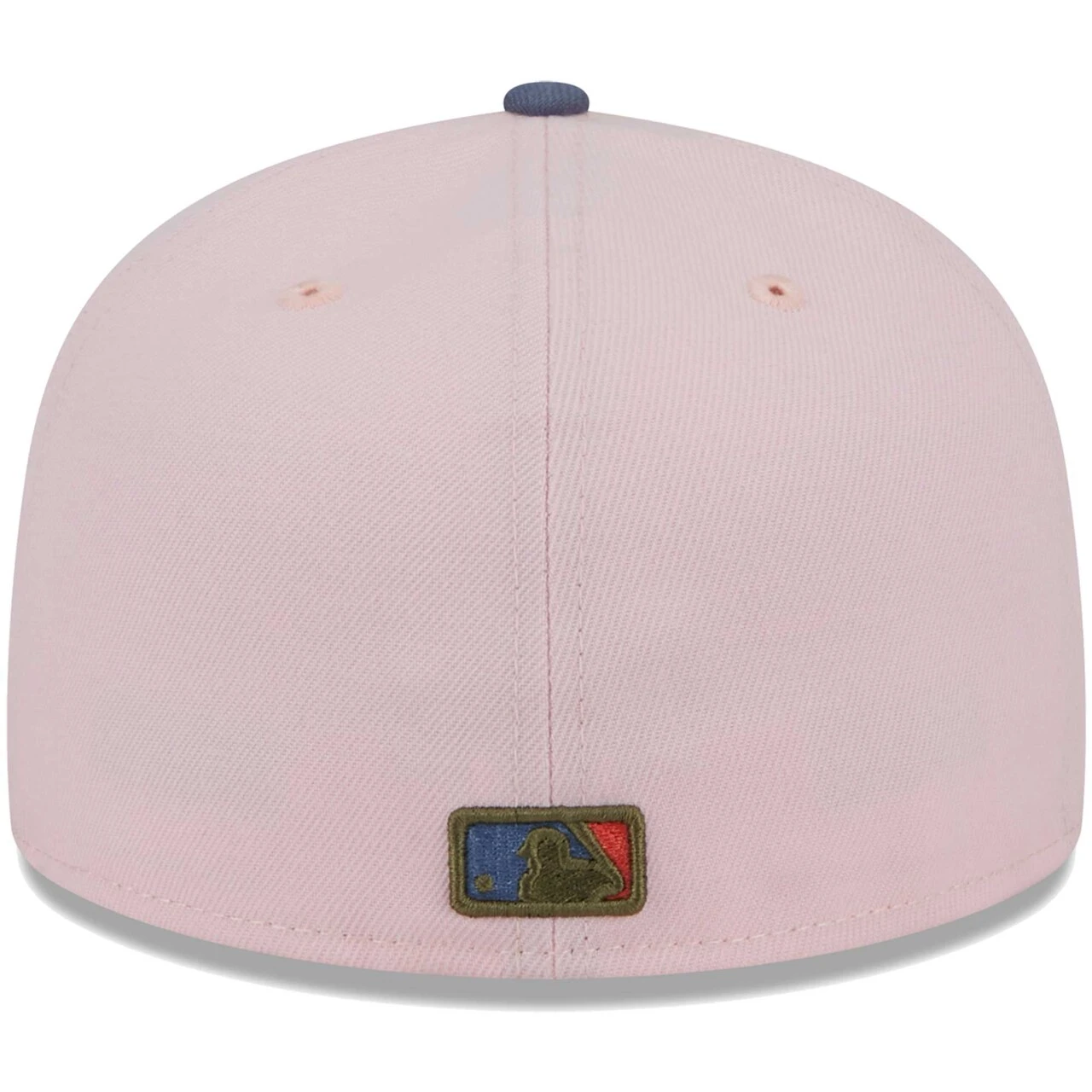 Men's Atlanta Braves New Era Pink/Blue Olive Undervisor 59FIFTY Fitted Hat 4 Men's Atlanta Braves New Era Pink/Blue Olive Undervisor 59FIFTY Fitted Hat - Image 4