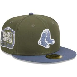 Men's Boston Red Sox New Era Olive/Blue 59FIFTY Fitted Hat