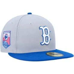 Men's Boston Red Sox New Era Gray/Blue Dolphin 59FIFTY Fitted Hat