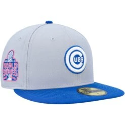 Men's Chicago Cubs New Era Gray/Blue Dolphin 59FIFTY Fitted Hat