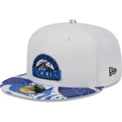 Men's Colorado Rockies New Era White/Blue Flamingo 59FIFTY Fitted Hat