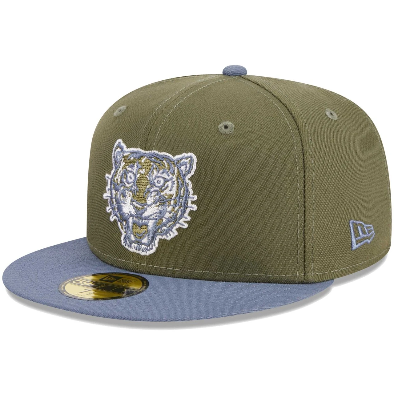 Men's Detroit Tigers New Era Olive/Blue 59FIFTY Fitted Hat 3 Men's Detroit Tigers New Era Olive/Blue 59FIFTY Fitted Hat - Image 3