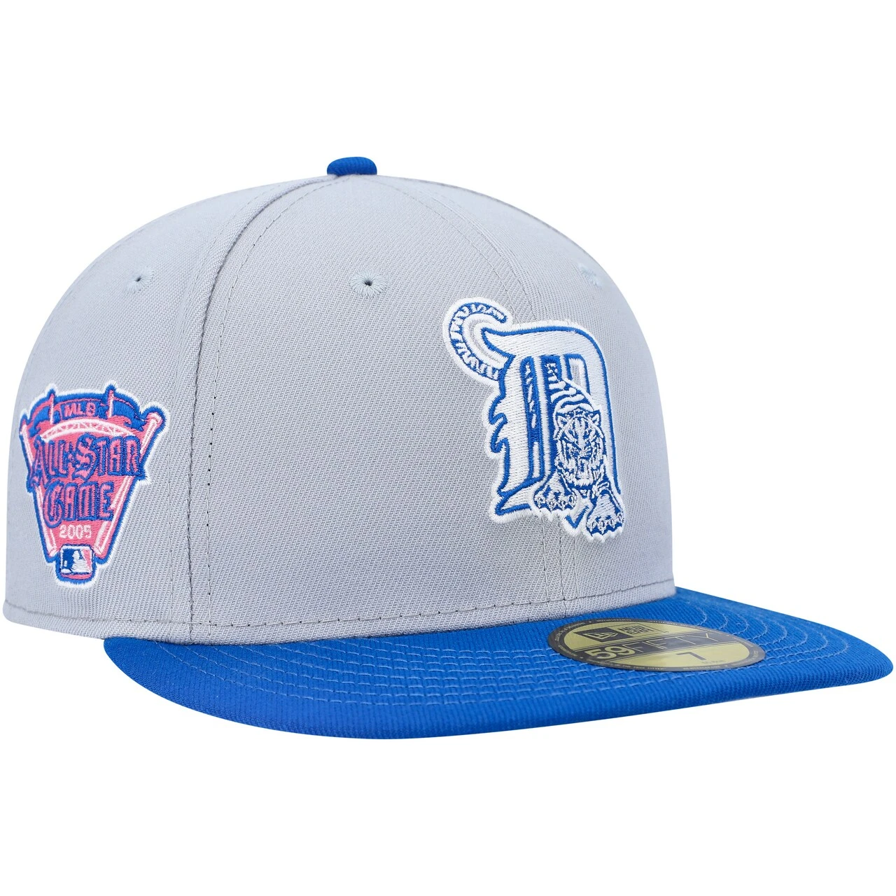 Men's Detroit Tigers New Era Gray/Blue Dolphin 59FIFTY Fitted Hat 1 Men's Detroit Tigers New Era Gray/Blue Dolphin 59FIFTY Fitted Hat