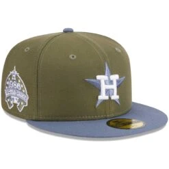 Men's Houston Astros New Era Olive/Blue 59FIFTY Fitted Hat