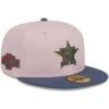 Men's Houston Astros New Era Pink/Blue Olive Undervisor 59FIFTY Fitted Hat