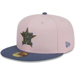 Men's Houston Astros New Era Pink/Blue Olive Undervisor 59FIFTY Fitted Hat -NEW ERA Sales Store blue houston astros olive undervisor 59fifty fitted hat ss5 p 200013155pv 3u lptmrumwkrlukzyqptakv tailhtdveitwccahaapg