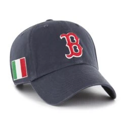 Boston Red Sox '47 Italian Flag Primary Team Logo Side Hit Clean Up Adjustable Hat – Navy