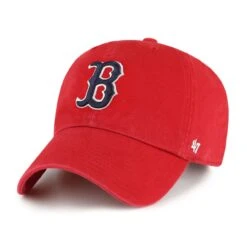 Boston Red Sox '47 Primary Team Logo Clean Up Adjustable Hat – Red