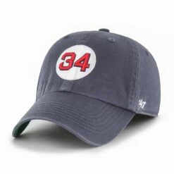 Boston Red Sox '47 Primary Team Logo David Ortiz #34 Fitted Franchise Hat – Blue