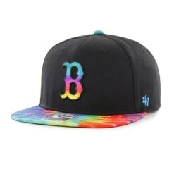 Boston Red Sox '47 Primary Team Logo Snapback Adjustable Hat – Black