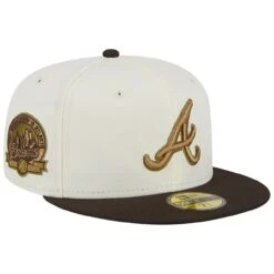 Men's Atlanta Braves New Era White/Brown 40th Anniversary In Atlanta 59FIFTY Fitted Hat