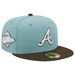 Men's Atlanta Braves New Era Light Blue/Brown Beach Kiss 59FIFTY Fitted Hat