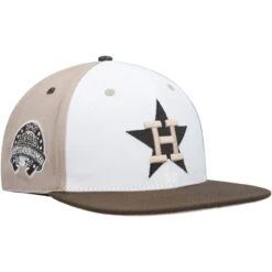 Men's Houston Astros Pro Standard White/Brown Chocolate Ice Cream Drip Snapback Hat