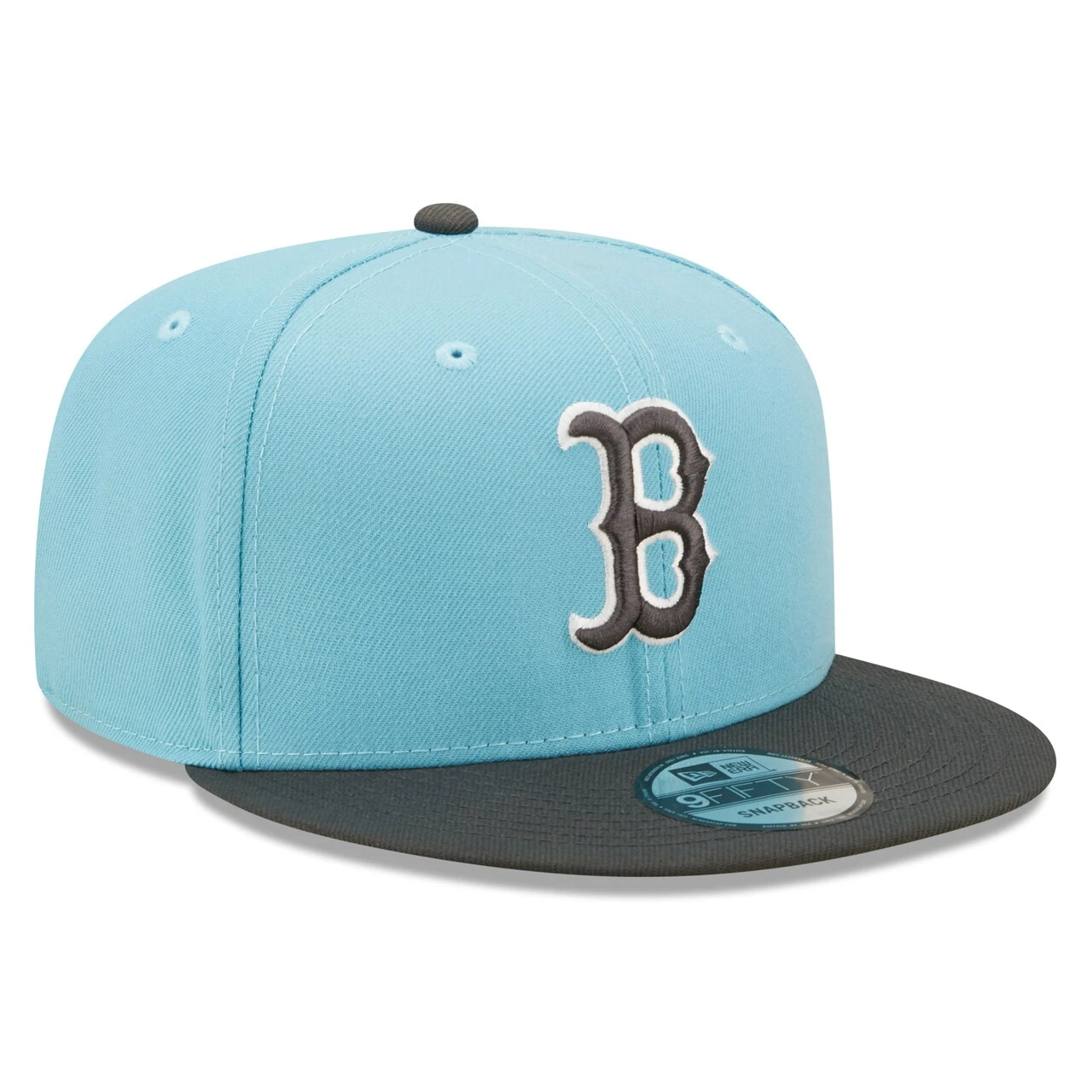 Men's Boston Red Sox New Era Light Blue/Charcoal Color Pack Two-Tone 9FIFTY Snapback Hat - Image 3