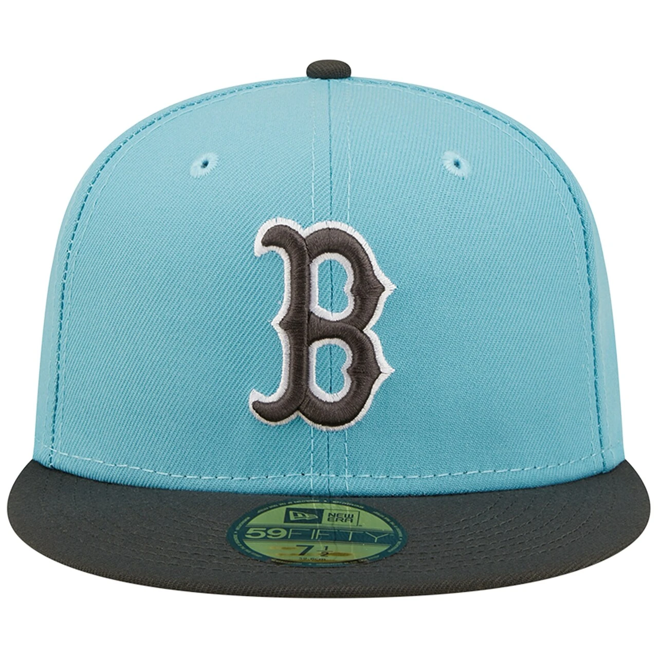Men's Boston Red Sox New Era Light Blue/Charcoal Two-Tone Color Pack 59FIFTY Fitted Hat - Image 2