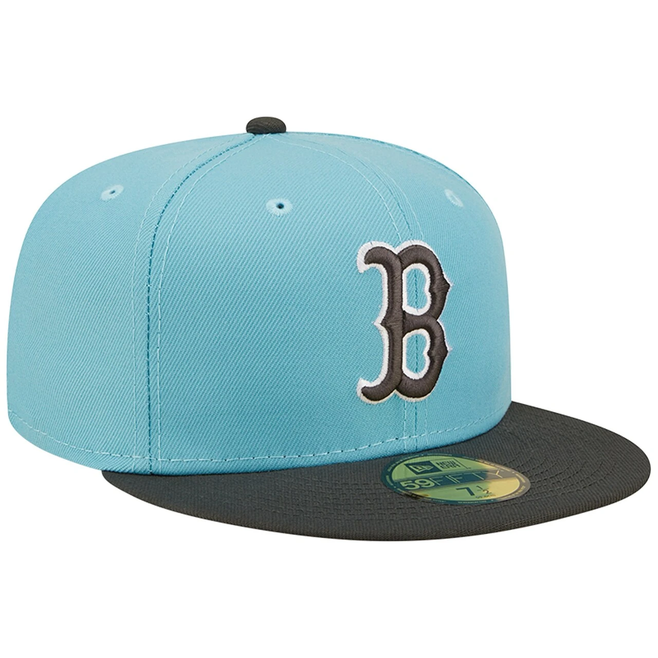 Men's Boston Red Sox New Era Light Blue/Charcoal Two-Tone Color Pack 59FIFTY Fitted Hat - Image 3