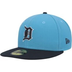 Men's Detroit Tigers New Era Light Blue/Charcoal Two-Tone Color Pack 59FIFTY Fitted Hat