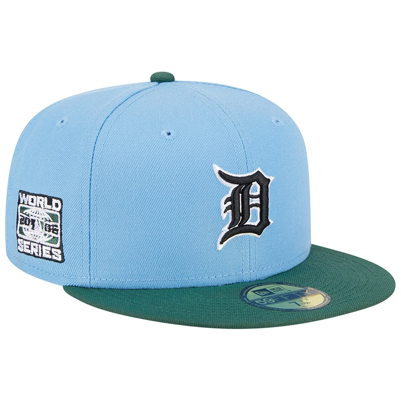 Men's Detroit Tigers New Era Sky Blue/Cilantro 2006 World Series 59FIFTY Fitted Hat 1 Men's Detroit Tigers New Era Sky Blue/Cilantro 2006 World Series 59FIFTY Fitted Hat