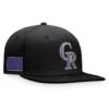 Men's Colorado Rockies Fanatics Branded Black/ State Side Two-Tone Snapback Hat