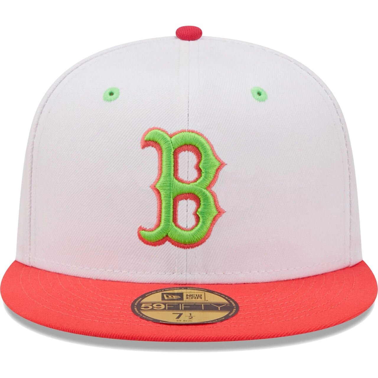 Men's Boston Red Sox New Era White/Coral 2004 World Series Strawberry Lolli 59FIFTY Fitted Hat 2 Men's Boston Red Sox New Era White/Coral 2004 World Series Strawberry Lolli 59FIFTY Fitted Hat - Image 2