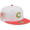 Men's Chicago Cubs New Era White/Coral 1990 MLB All-Star Game Strawberry Lolli 59FIFTY Fitted Hat