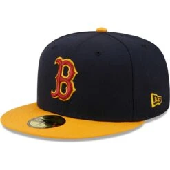 Men's Boston Red Sox New Era Navy/Gold Primary Logo 59FIFTY Fitted Hat -NEW ERA Sales Store gold boston red sox primary logo 59fifty fitted hat ss5 p 4937469pv 3u ij5fdox072uvy4jyiiuxv trkmkzzihjqu8fgdocwk