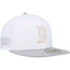 Men's Boston Red Sox New Era White/Gray 2007 World Series Side Patch Peach Undervisor 59FIFTY Fitted Hat