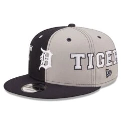 Men's Detroit Tigers New Era Navy/Gray Team Split 9FIFTY Snapback Hat