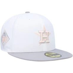 Men's Houston Astros New Era White/Gray 2011 World Series Side Patch Undervisor 59FIFTY Fitted Hat
