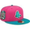 Men's Boston Red Sox New Era Pink/Green Cooperstown Collection 1999 MLB All-Star Game Passion Forest 59FIFTY Fitted Hat