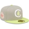 Men's Chicago Cubs New Era Gray/Green 1908 World Series Cyber 59FIFTY Fitted Hat