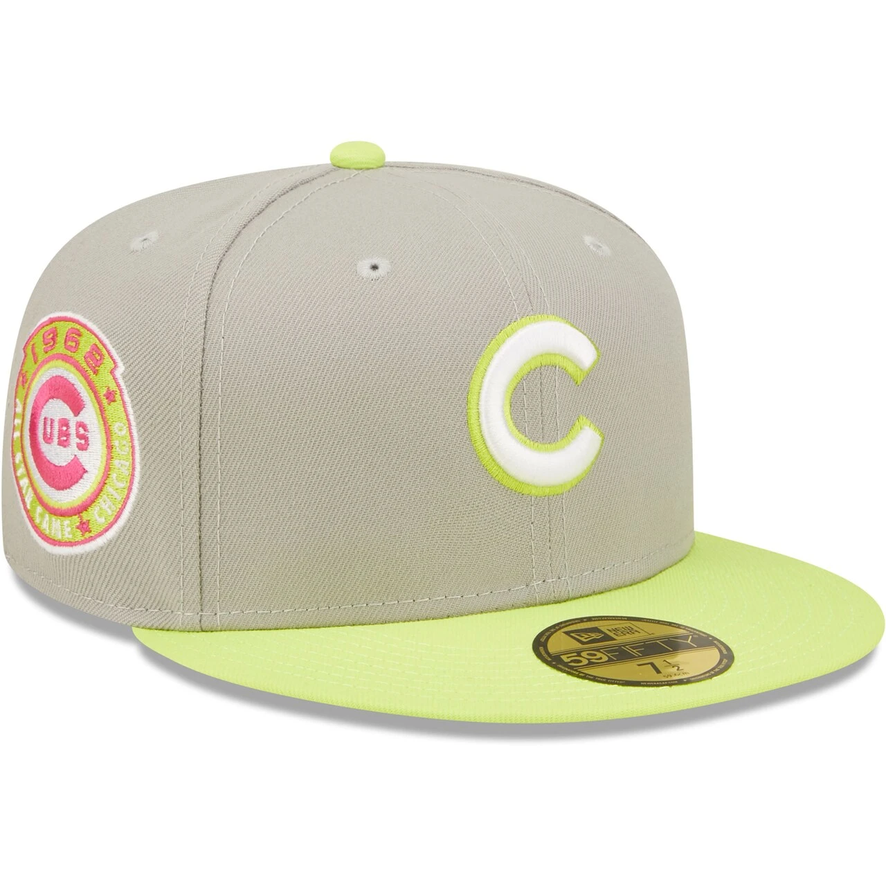 Men's Chicago Cubs New Era Gray/Green 1962 MLB All-Star Game Cyber 59FIFTY Fitted Hat 1 Men's Chicago Cubs New Era Gray/Green 1962 MLB All-Star Game Cyber 59FIFTY Fitted Hat