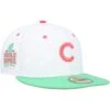 Men's Chicago Cubs New Era White/Green Watermelon Lolli 59FIFTY Fitted Hat