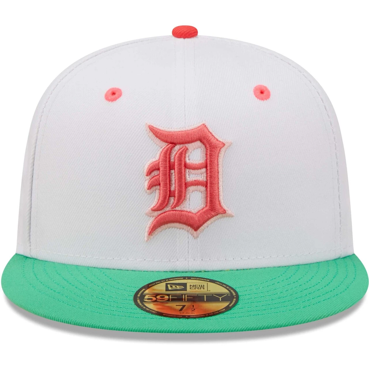 Men's Detroit Tigers New Era White/Green 1984 World Series Watermelon Lolli 59FIFTY Fitted Hat 2 Men's Detroit Tigers New Era White/Green 1984 World Series Watermelon Lolli 59FIFTY Fitted Hat - Image 2