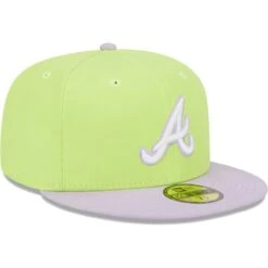 Men's Atlanta Braves New Era Neon Green/Lavender Spring Color Two-Tone 59FIFTY Fitted Hat -NEW ERA Sales Store lavender atlanta braves spring color two tone 59fifty fitted hat ss5 p 5000196pv 3u jxp4rmk7x1pi4e2pbx6dv j07lojnyz9uxugxtvp1n