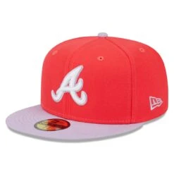 Men's Atlanta Braves New Era Red/Lavender Spring Color Two-Tone 59FIFTY Fitted Hat