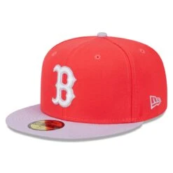 Men's Boston Red Sox New Era Red/Lavender Spring Color Two-Tone 59FIFTY Fitted Hat