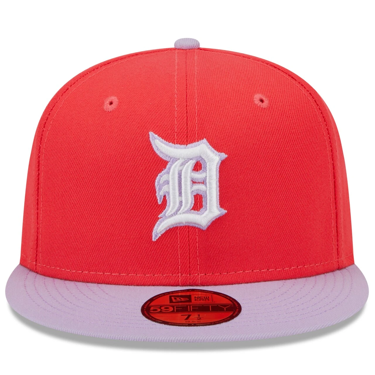 Men's Detroit Tigers New Era Red/Lavender Spring Color Two-Tone 59FIFTY Fitted Hat 2 Men's Detroit Tigers New Era Red/Lavender Spring Color Two-Tone 59FIFTY Fitted Hat - Image 2