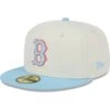 Men's Boston Red Sox New Era Cream/Light Blue Spring Color Two-Tone 59FIFTY Fitted Hat
