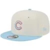 Men's Chicago Cubs New Era Cream/Light Blue Spring Basic Two-Tone 9FIFTY Snapback Hat