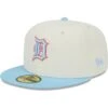 Men's Detroit Tigers New Era Cream/Light Blue Spring Color Two-Tone 59FIFTY Fitted Hat