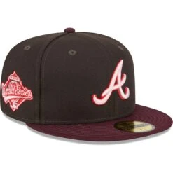 Men's Atlanta Braves New Era Brown/Maroon Chocolate Strawberry 59FIFTY Fitted Hat