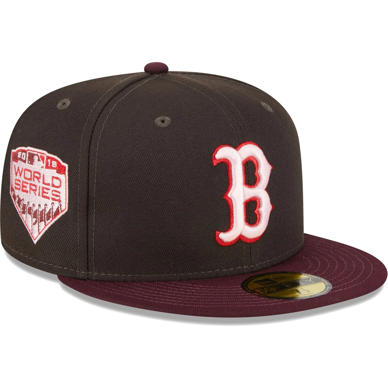 Men's Boston Red Sox New Era Brown/Maroon Chocolate Strawberry 59FIFTY Fitted Hat 1 Men's Boston Red Sox New Era Brown/Maroon Chocolate Strawberry 59FIFTY Fitted Hat