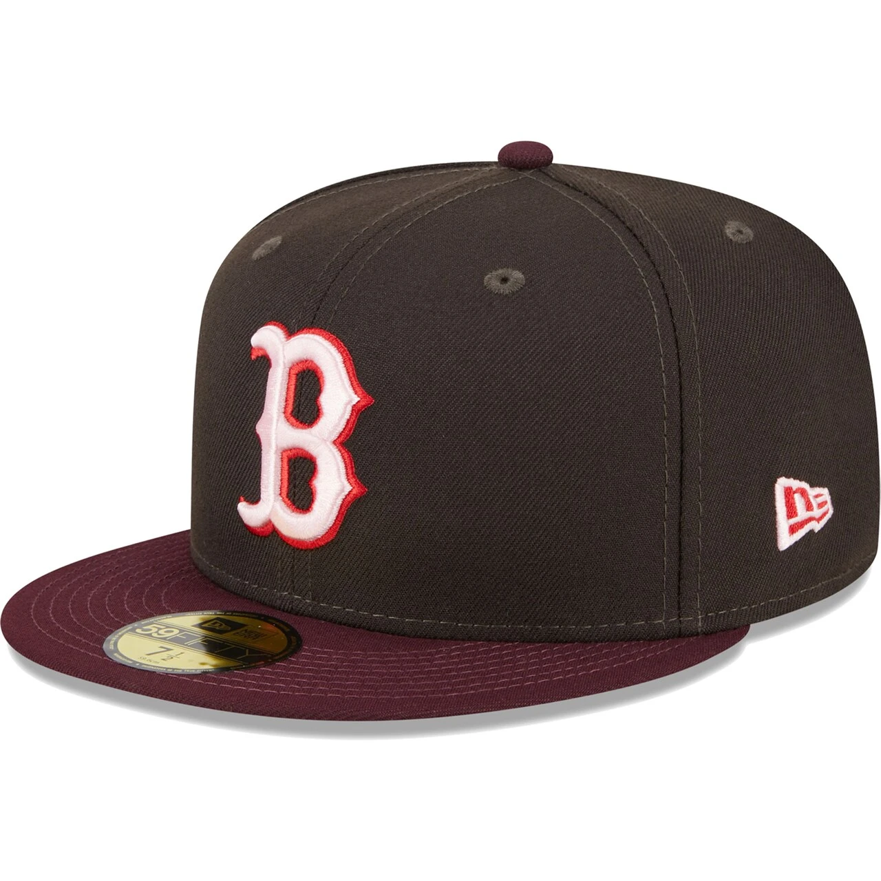 Men's Boston Red Sox New Era Brown/Maroon Chocolate Strawberry 59FIFTY Fitted Hat 3 Men's Boston Red Sox New Era Brown/Maroon Chocolate Strawberry 59FIFTY Fitted Hat - Image 3